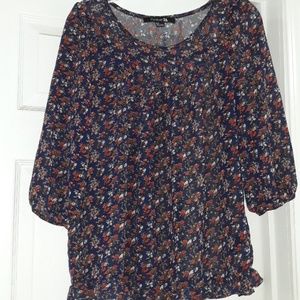 Floral sheer blouse
